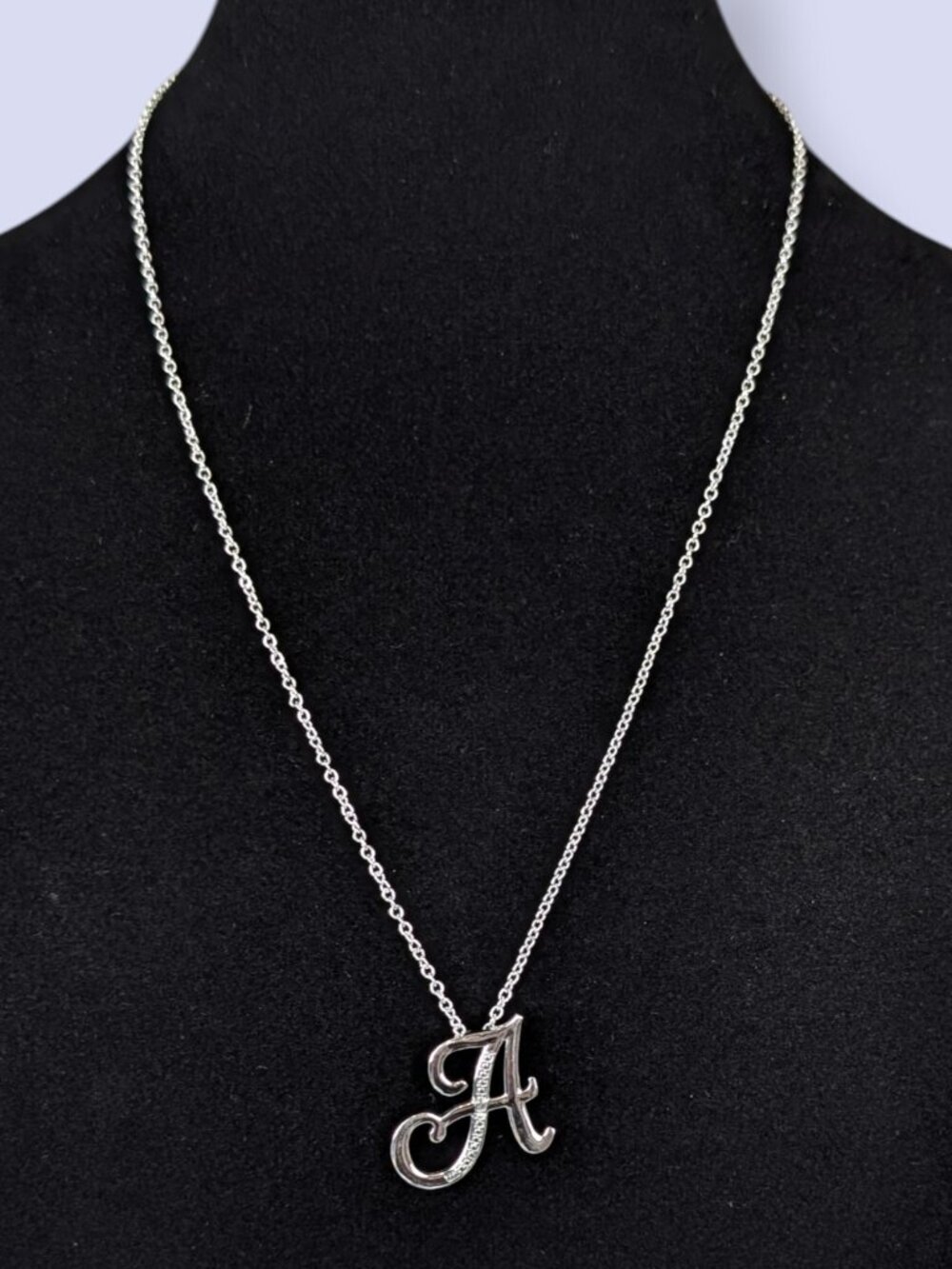 Metal Letter "A" Pendant Necklace